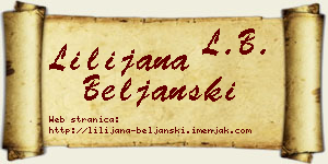 Lilijana Beljanski vizit kartica